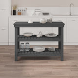 Vidaxx Werkbank 110,5x50x80 cm massives Kiefernholz grau