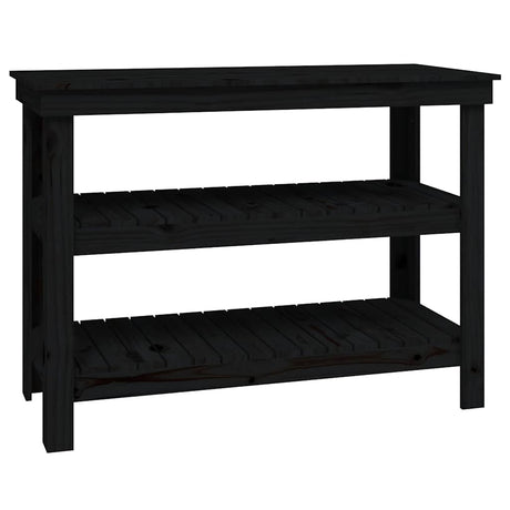 Vidaxx Werkbank 110,5x50x80 cm massives Kiefernholz schwarz