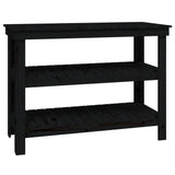 Vidaxx Werkbank 110,5x50x80 cm massives Kiefernholz schwarz