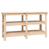 Vidaxl Workbench 142.5x50x80 cm Solid pine