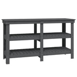 Vidaxx Werkbank 142,5x50x80 cm massives Kiefernholz grau