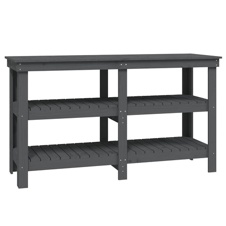 Vidaxx Werkbank 142,5x50x80 cm massives Kiefernholz grau