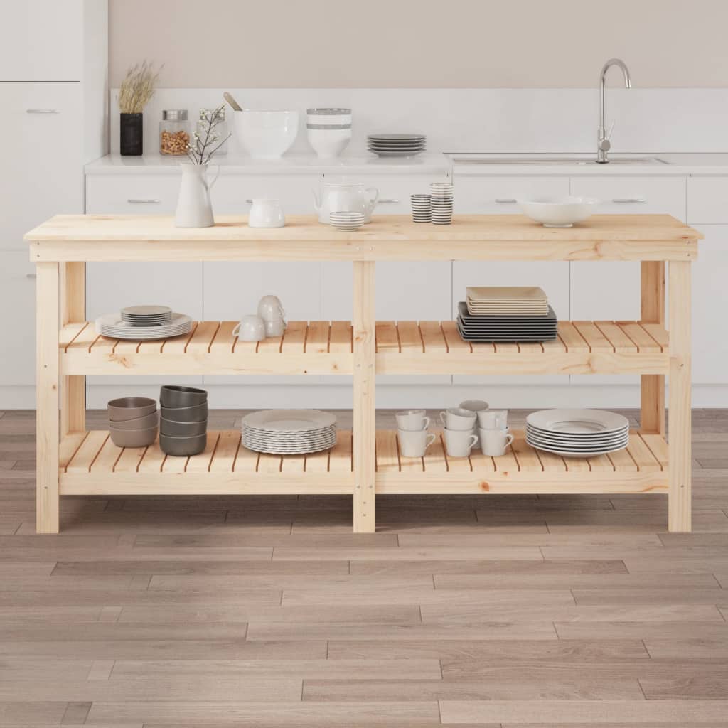 Vidaxx Werkbank 181x50x80 cm massives Kiefernholz
