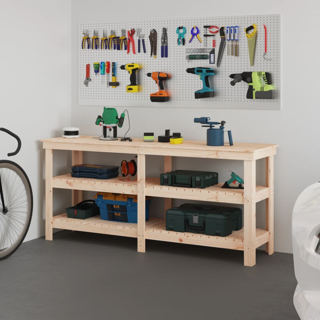 Vidaxl Workbench 181x50x80 cm pino solido