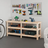 Vidaxl Workbench 181x50x80 cm Festkiefer