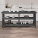 Vidaxx Werkbank 181x50x80 cm massives Kiefernholz grau