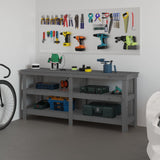 Vidaxx Werkbank 181x50x80 cm massives Kiefernholz grau