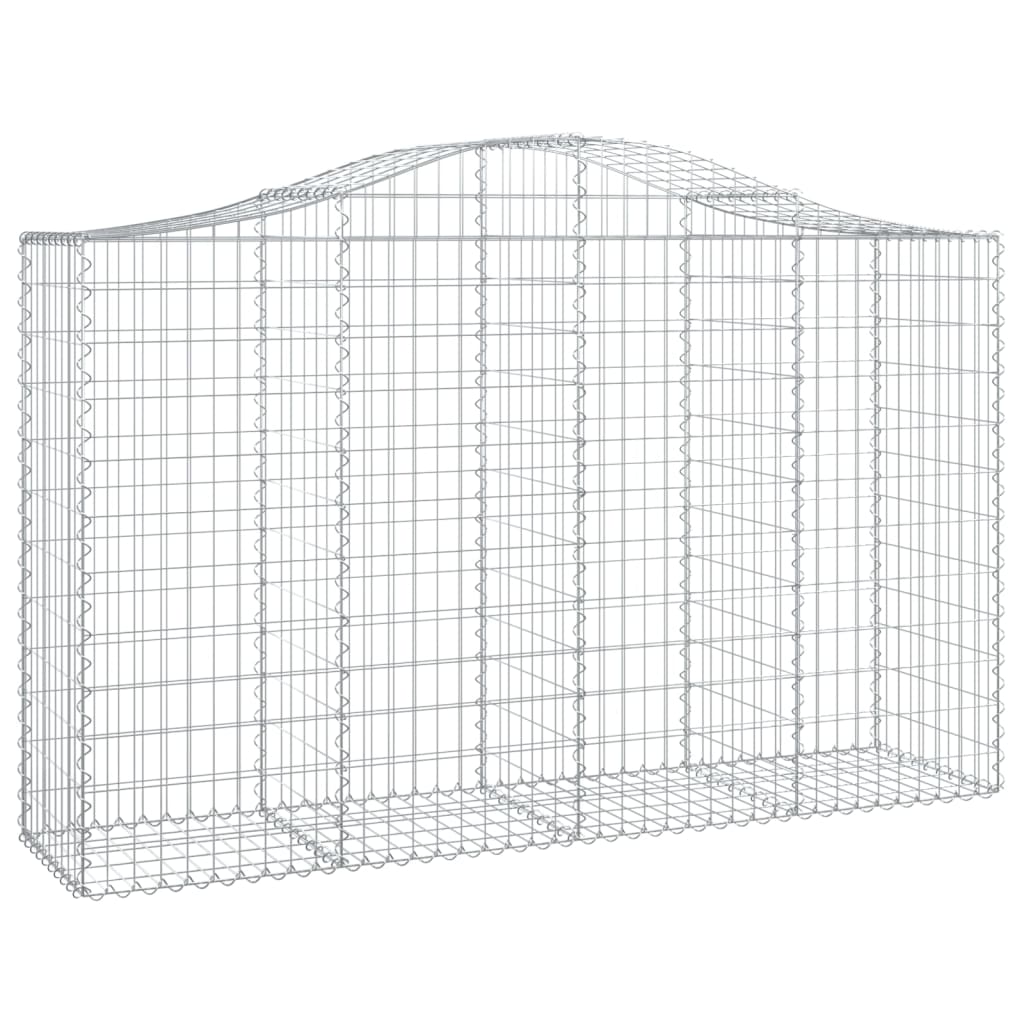Vidaxx Gabione gewölbt 200x50x120 140 cm verzinktes Eisen