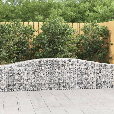 Vidaxx Gabione gewölbt 400x30x60 80 cm verzinktes Eisen
