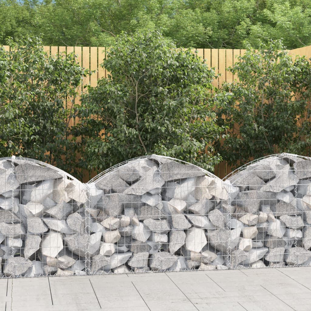 Vidaxx Gabione gewölbt 100x30x60 80 cm verzinktes Eisen