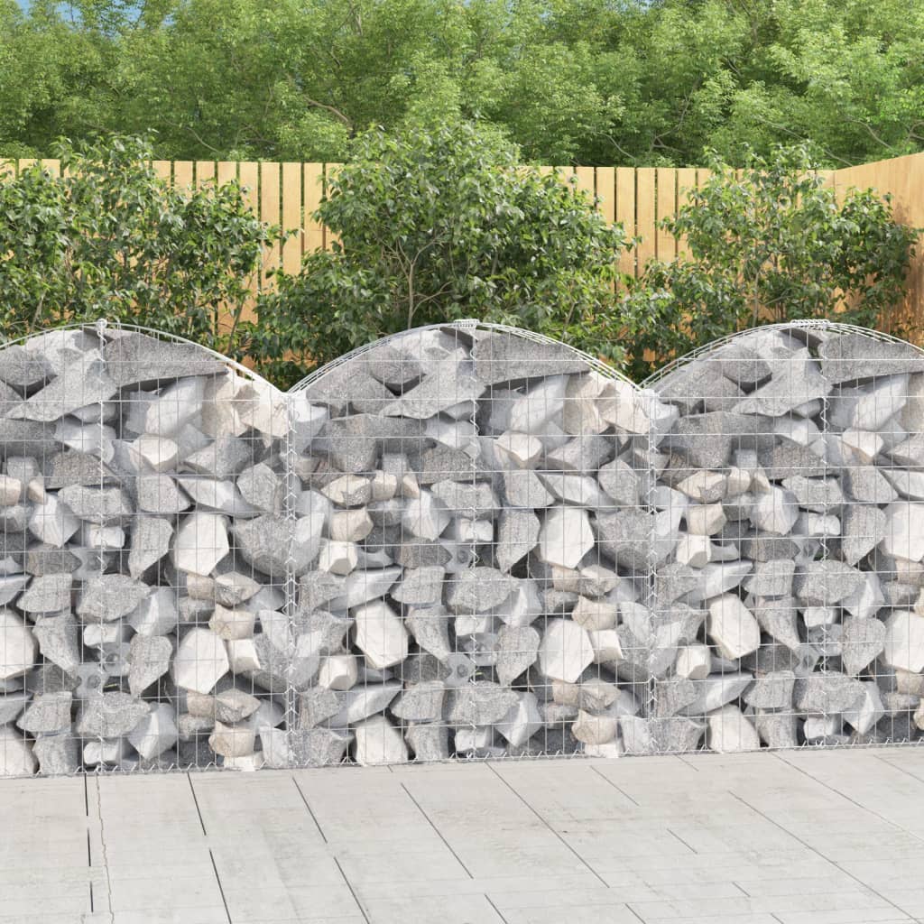 Vidaxx Gabione gewölbt 100x30x100 120 cm verzinktes Eisen