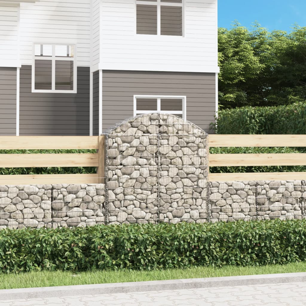 Vidaxx Gabione gewölbt 100x30x120 140 cm verzinktes Eisen