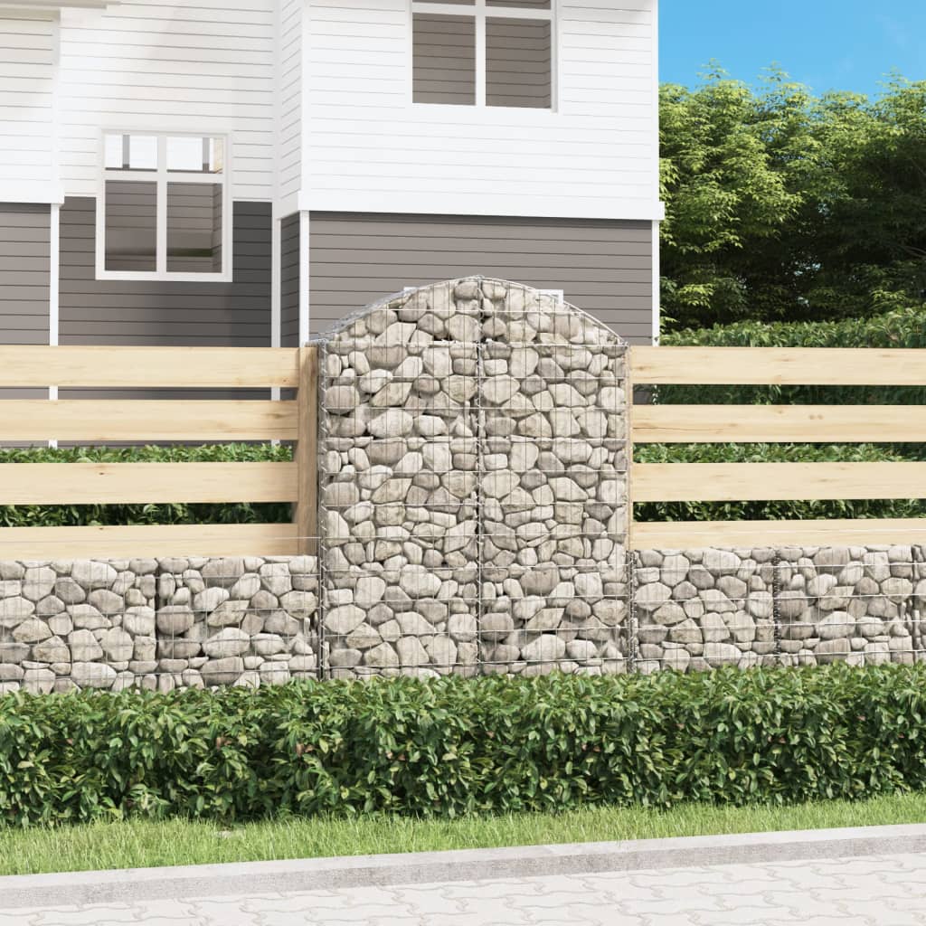 Vidaxx Gabione gewölbt 100x30x140 160 cm verzinktes Eisen