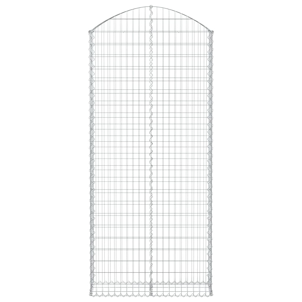 Vidaxl scananskorf vaulted 100x30x220 240 cm galvaniséiert Eisen