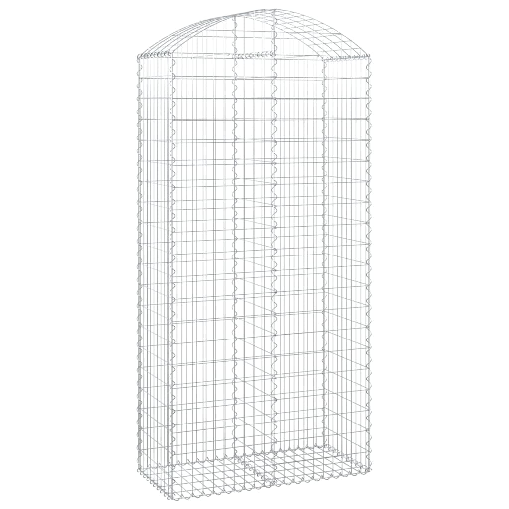 Vidaxx Gabione gewölbt 100x50x200 220 cm verzinktes Eisen