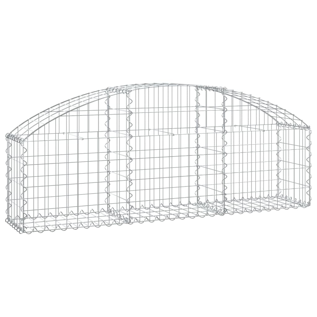 Vidaxx Gabione gewölbt 150x30x40 60 cm aus verzinktem Eisen