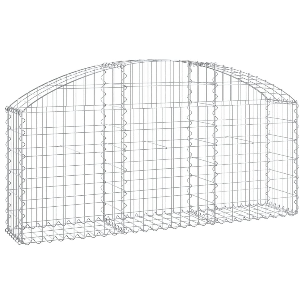 Vidaxx Gabione gewölbt 150x30x60 80 cm aus verzinktem Eisen