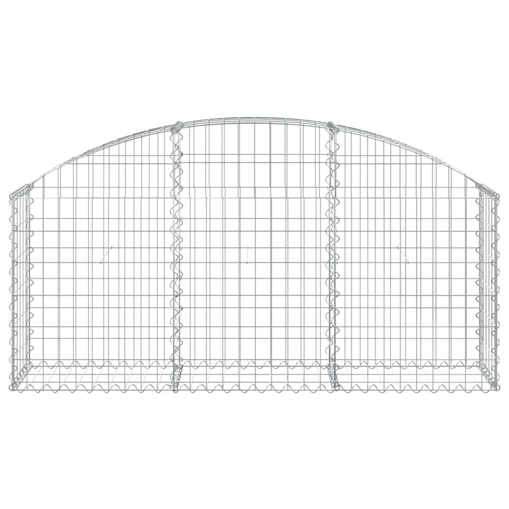 Vidaxx Gabione gewölbt 150x30x60 80 cm aus verzinktem Eisen
