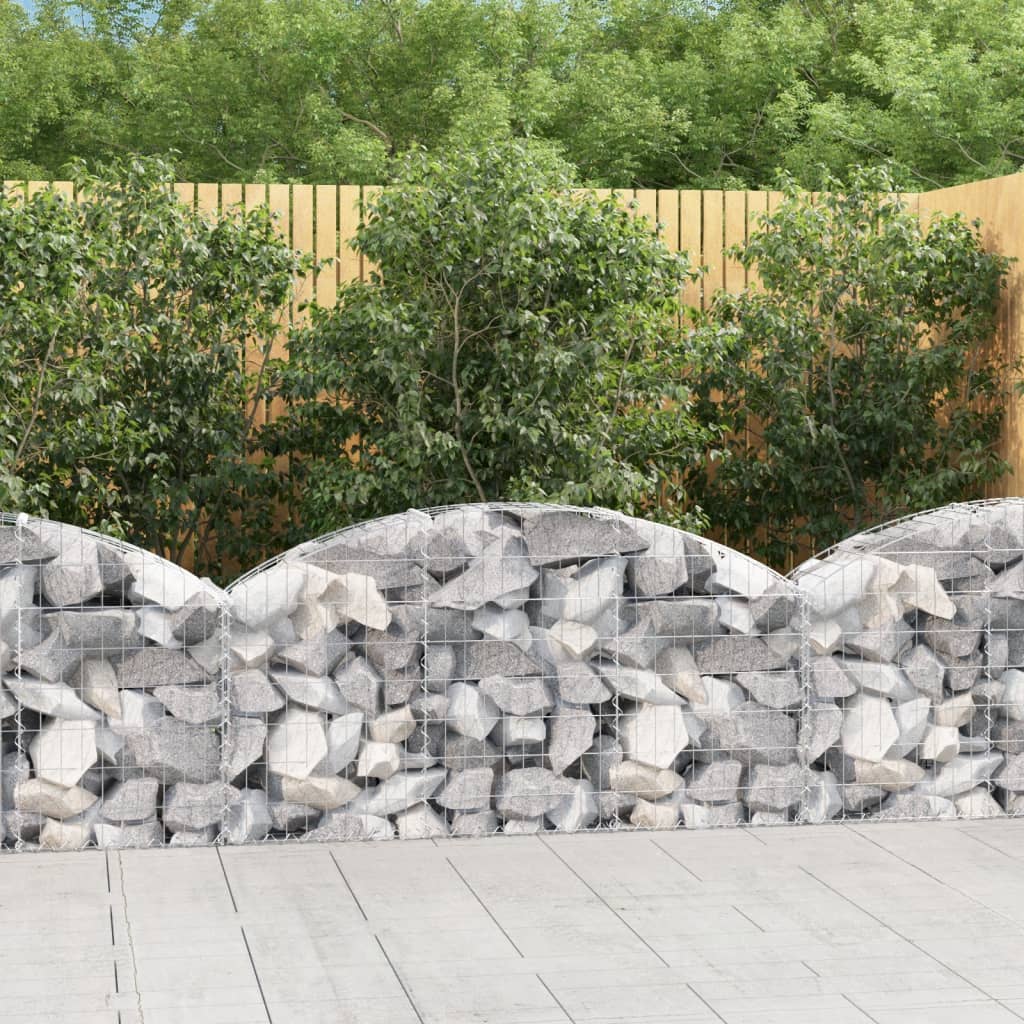 Vidaxx Gabione gewölbt 150x30x60 80 cm aus verzinktem Eisen