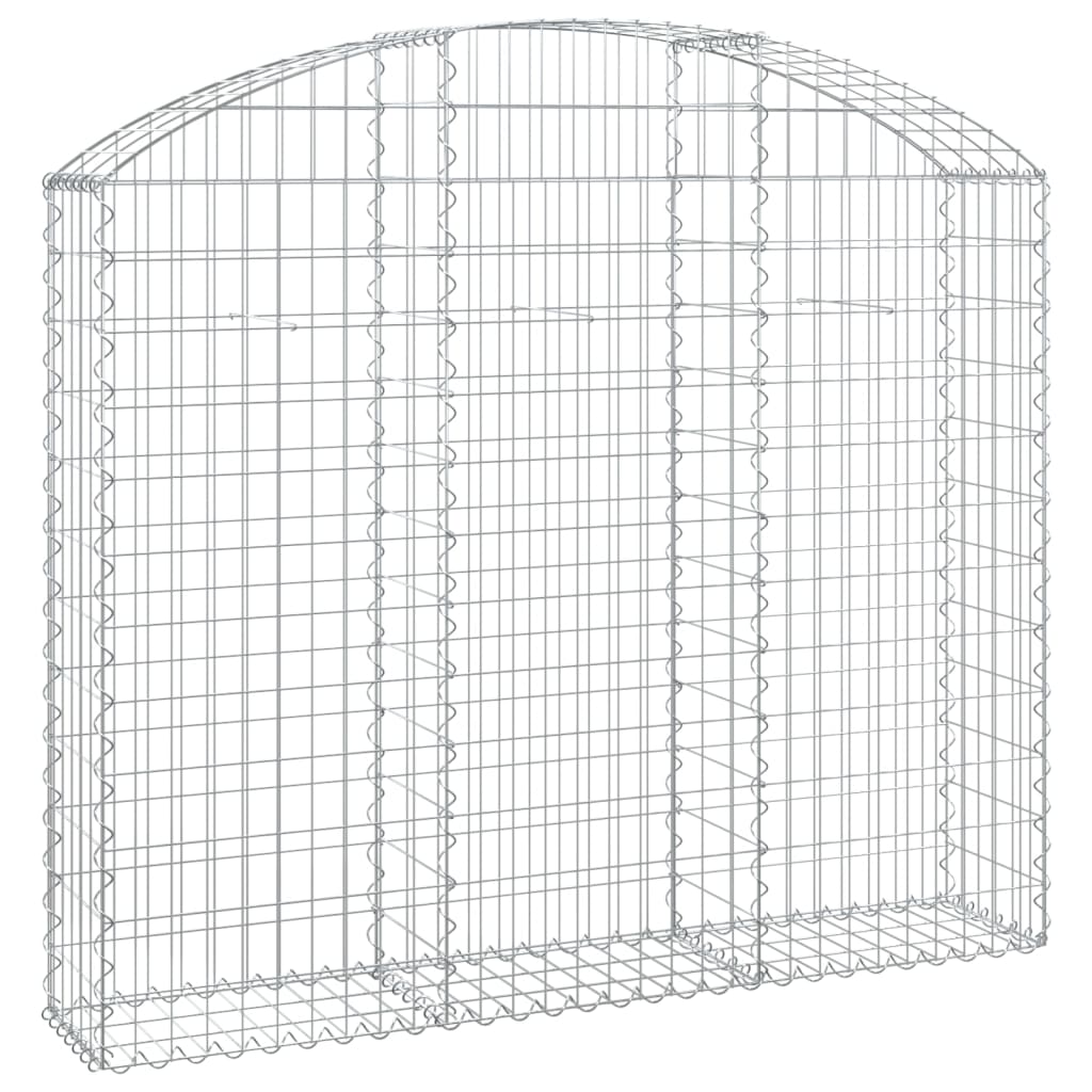 Vidaxx Gabione gewölbt 150x30x120 140 cm aus verzinktem Eisen