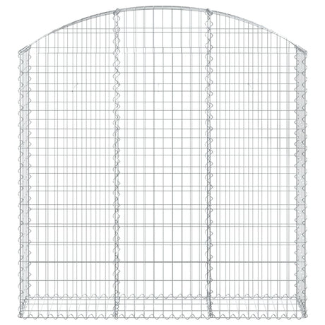 Vidaxx Gabione gewölbt 150x30x140 160 cm aus verzinktem Eisen