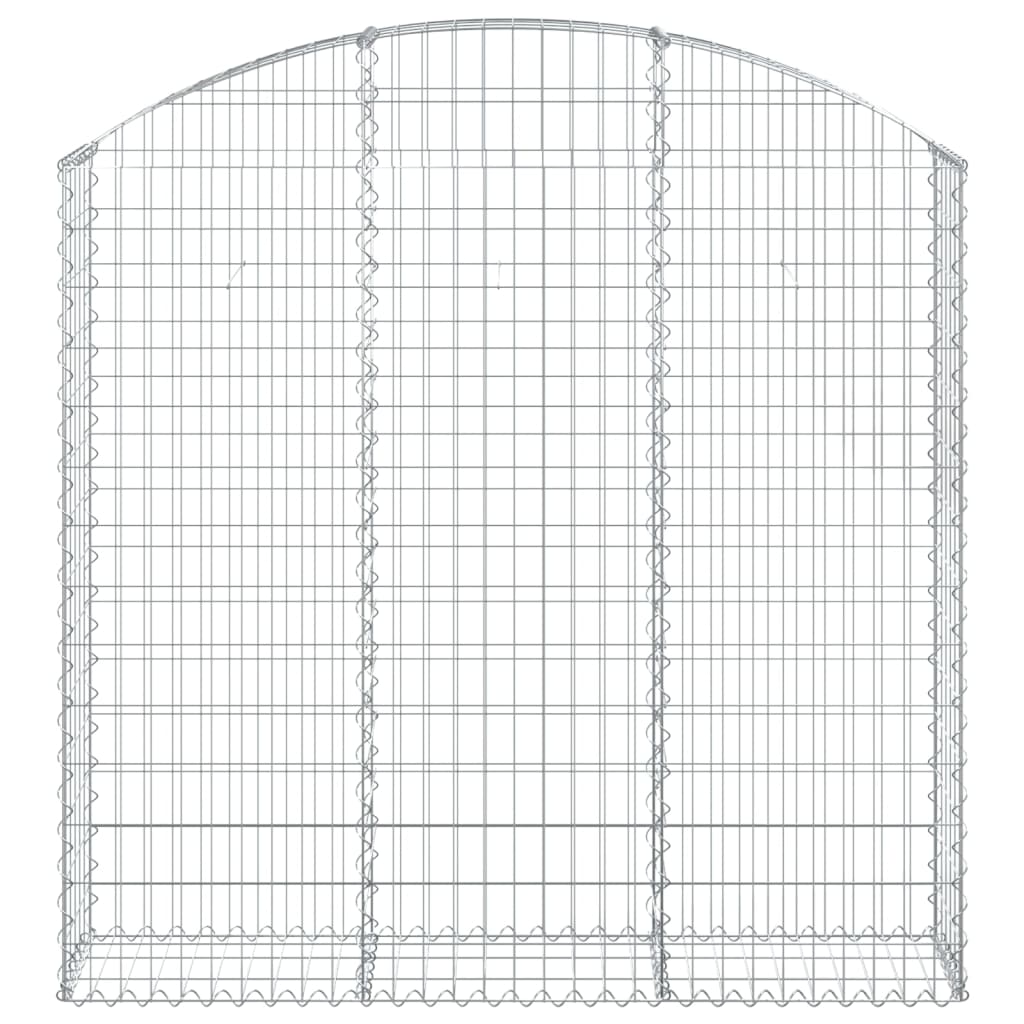 Vidaxx Gabione gewölbt 150x30x140 160 cm aus verzinktem Eisen