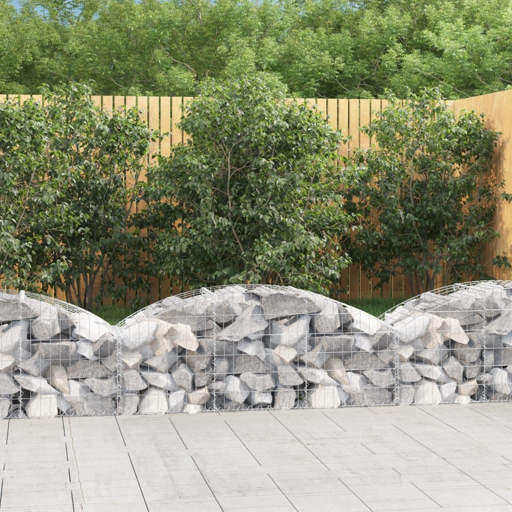 Vidaxx Gabione gewölbt 150x50x40 60 cm aus verzinktem Eisen
