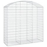 Vidaxx Gabione gewölbt 150x50x140 160 cm aus verzinktem Eisen