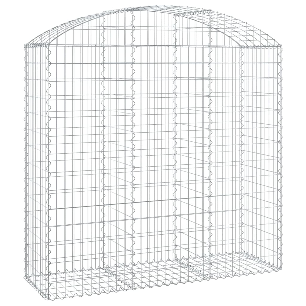 Vidaxx Gabione gewölbt 150x50x140 160 cm aus verzinktem Eisen