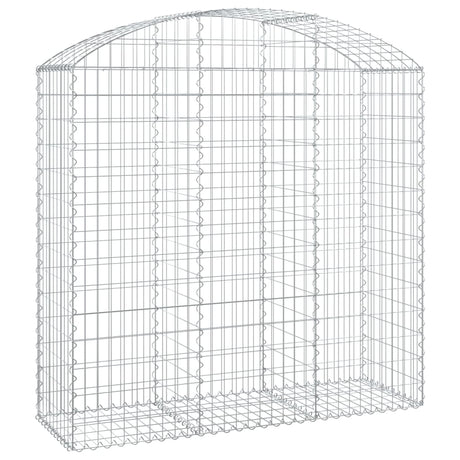 Vidaxx Gabione gewölbt 150x50x140 160 cm aus verzinktem Eisen