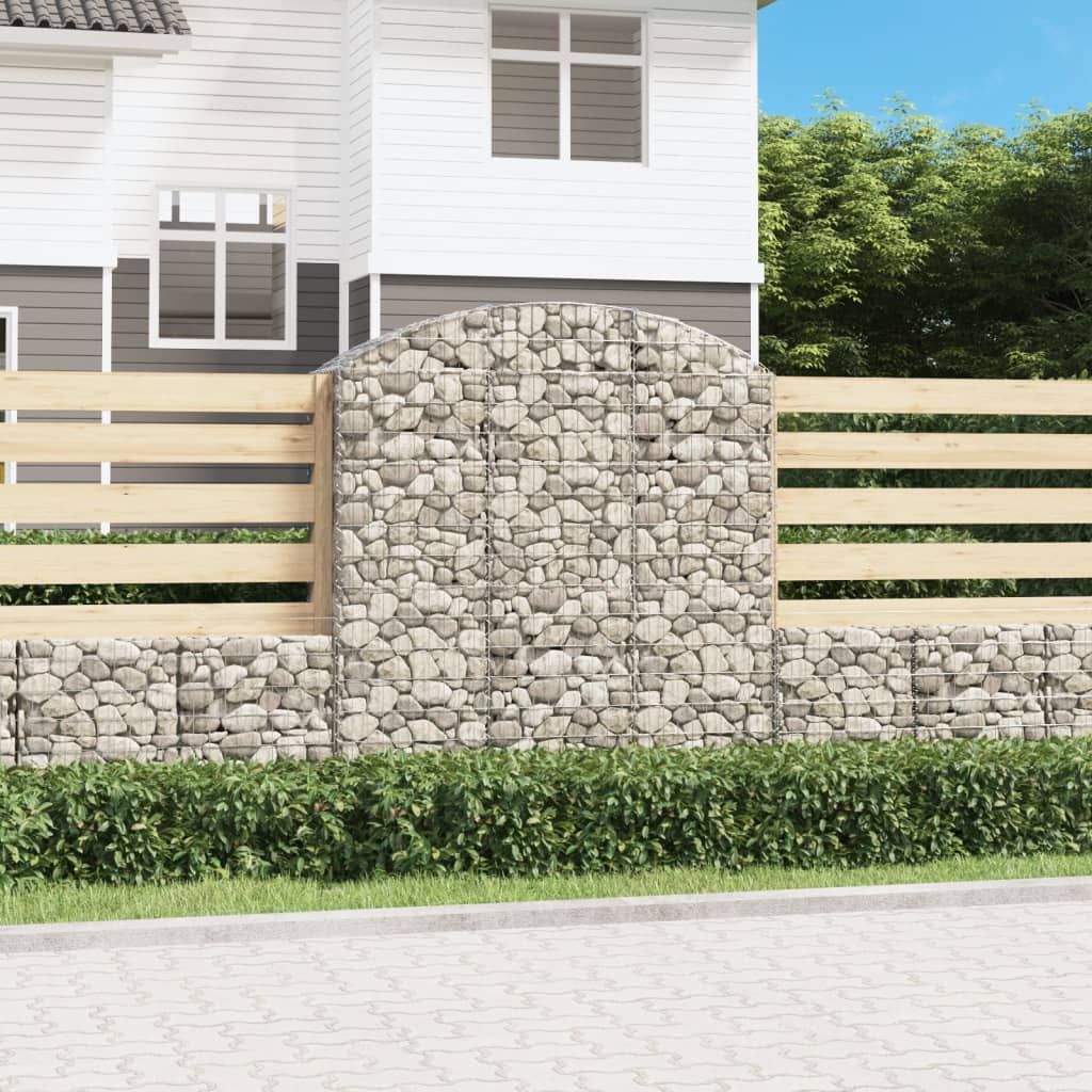 Vidaxx Gabione gewölbt 150x50x160 180 cm aus verzinktem Eisen
