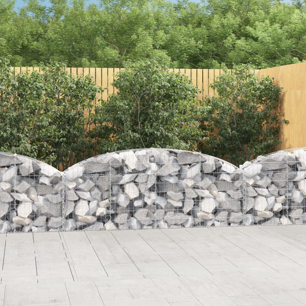 Vidaxx Gabione gewölbt 200x30x60 80 cm aus verzinktem Eisen