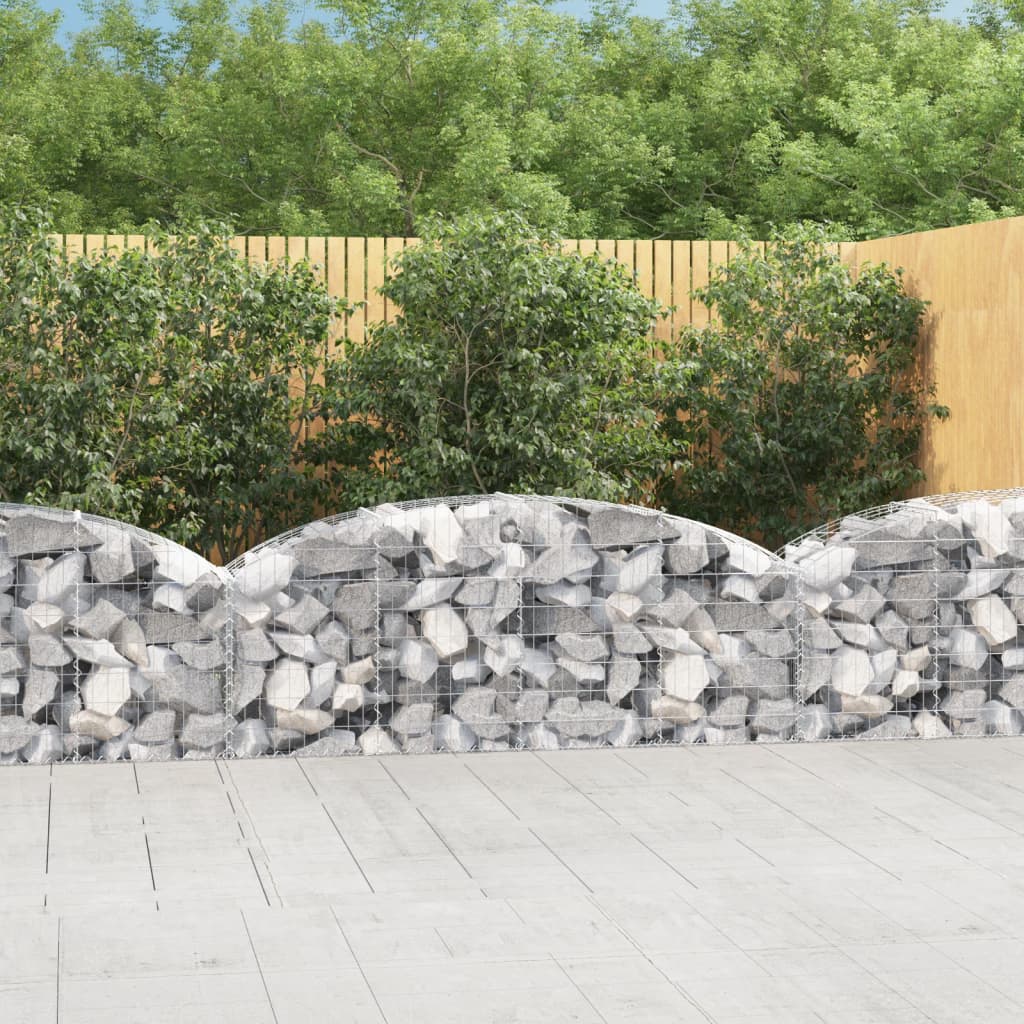 Vidaxx Gabione gewölbt 200x50x60 80 cm verzinktes Eisen