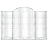 Vidaxx Gabione gewölbt 200x50x120 140 cm verzinktes Eisen