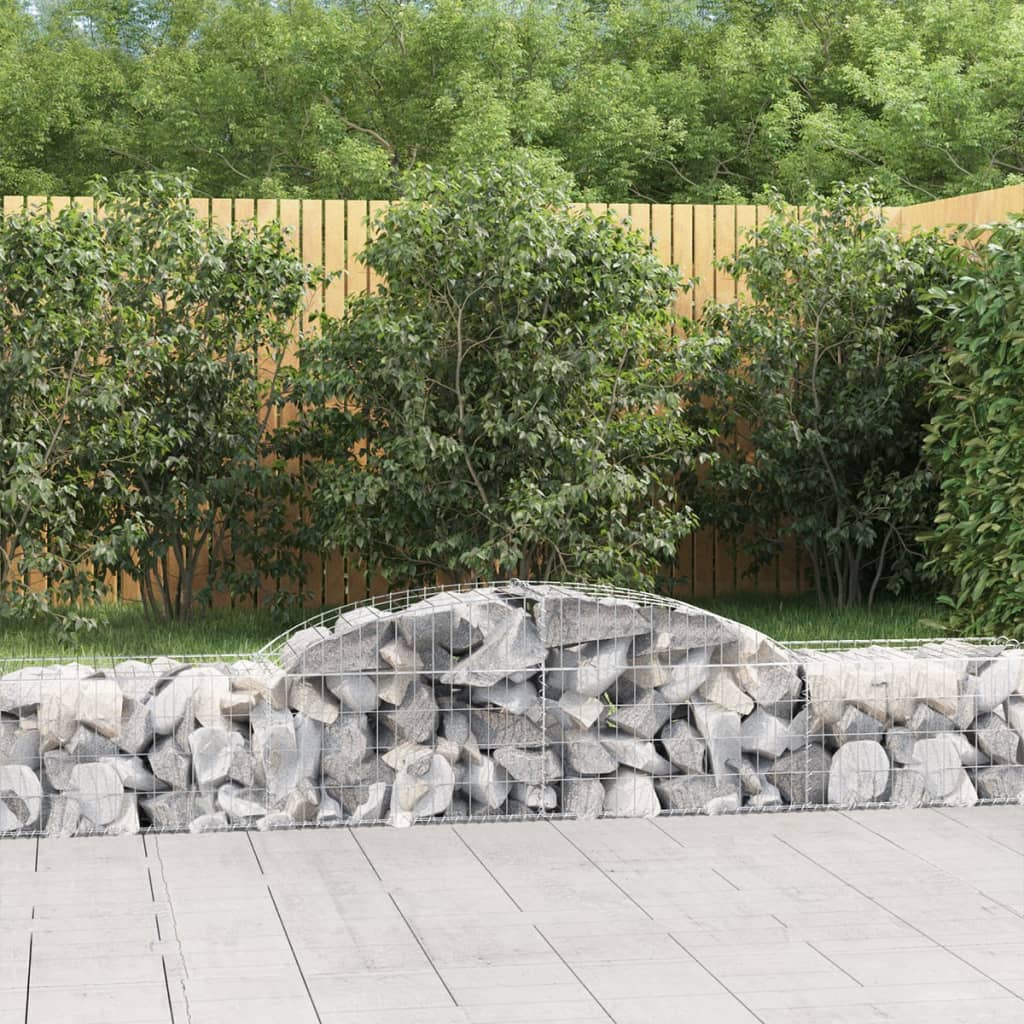 Vidaxx Gabione gewölbt 300x50x40 60 cm verzinktes Eisen