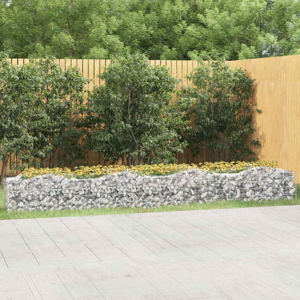 Vidaxx Gabionengewölbe erhöht 400x50x50 cm aus verzinktem Eisen