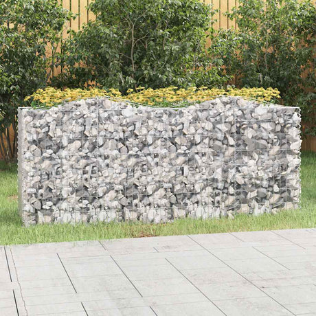Vidaxx Gabionengewölbe erhöht 200x50x100 cm aus verzinktem Eisen