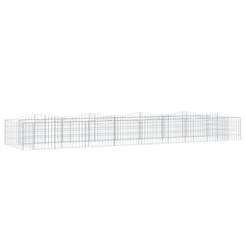 Vidaxx Gabionengewölbe erhöht 400x100x50 cm aus verzinktem Eisen