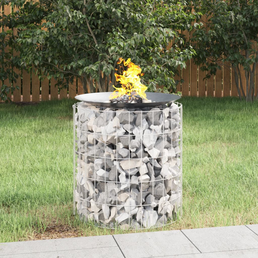 Vidaxl Gabionen-Feuerstelle ø 50 cm aus verzinktem Eisen