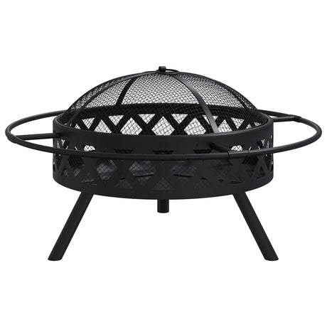 VidaXL Feuerstelle mit Schürhaken XXL 70 cm Stahl
