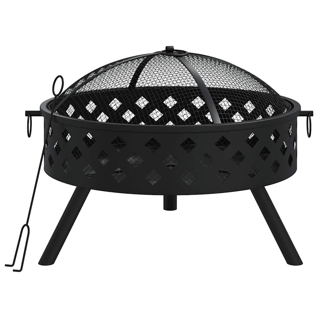 VidaXL Feuerstelle mit Schürhaken XXL 58 cm Stahl