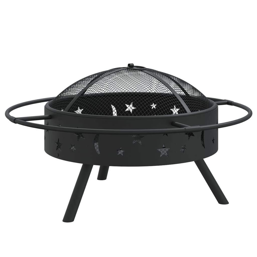 Vidaxl -Kamin mit Poker xxl 70 cm Stahl