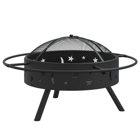 VidaXL Feuerstelle mit Schürhaken XXL 70 cm Stahl