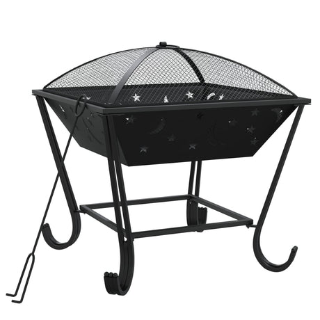 VidaXL Feuerstelle mit Schürhaken xxl 50 cm Stahl