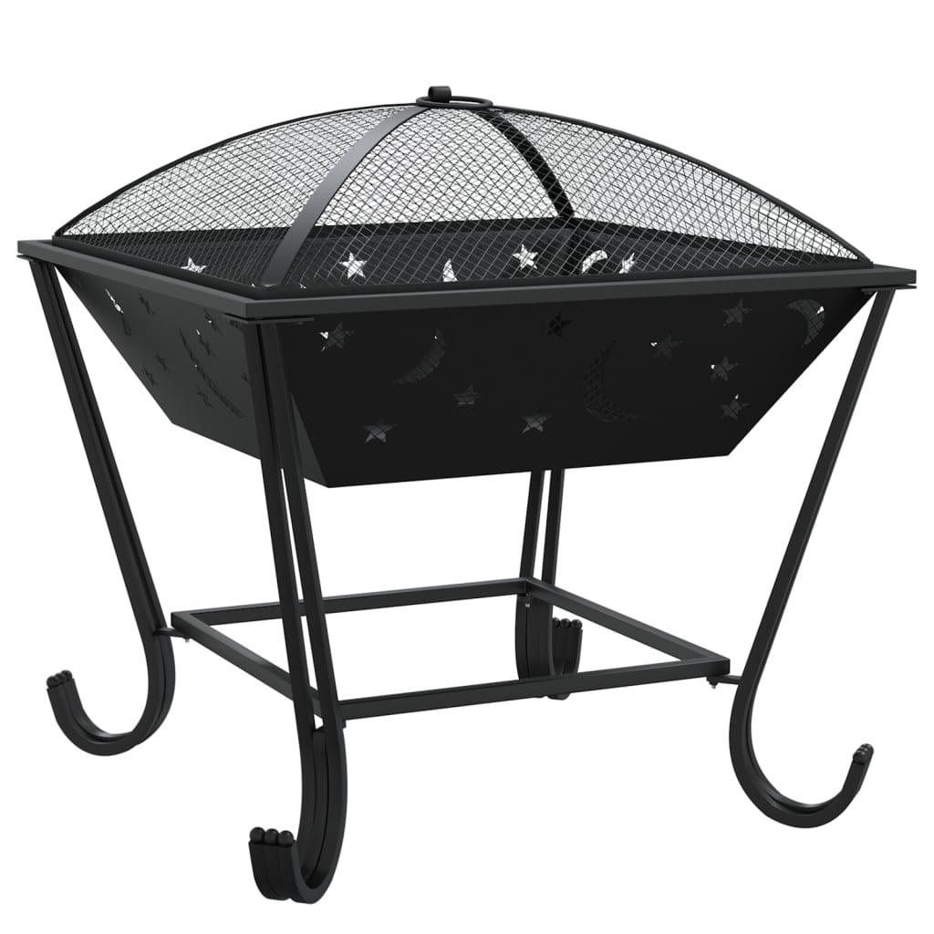 VidaXL Feuerstelle mit Schürhaken xxl 50 cm Stahl