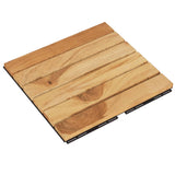 BIDAXL TERRASE TILES 20 st 30x30 cm fast teak vertikalt mönster