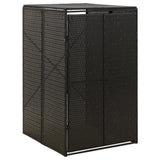 VIDAXL Container Shranjevanje samo 70x80x117 cm poli rattan črna