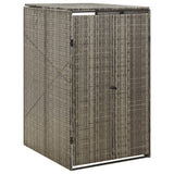 VidaXL Container-Aufbewahrung einzeln 70x80x117 cm Polyrattan grau
