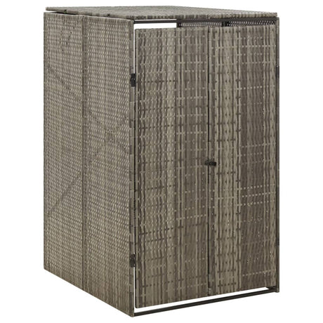 VidaXL Container-Aufbewahrung einzeln 70x80x117 cm Polyrattan grau