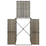 VidaXL Container-Aufbewahrung einzeln 70x80x117 cm Polyrattan grau